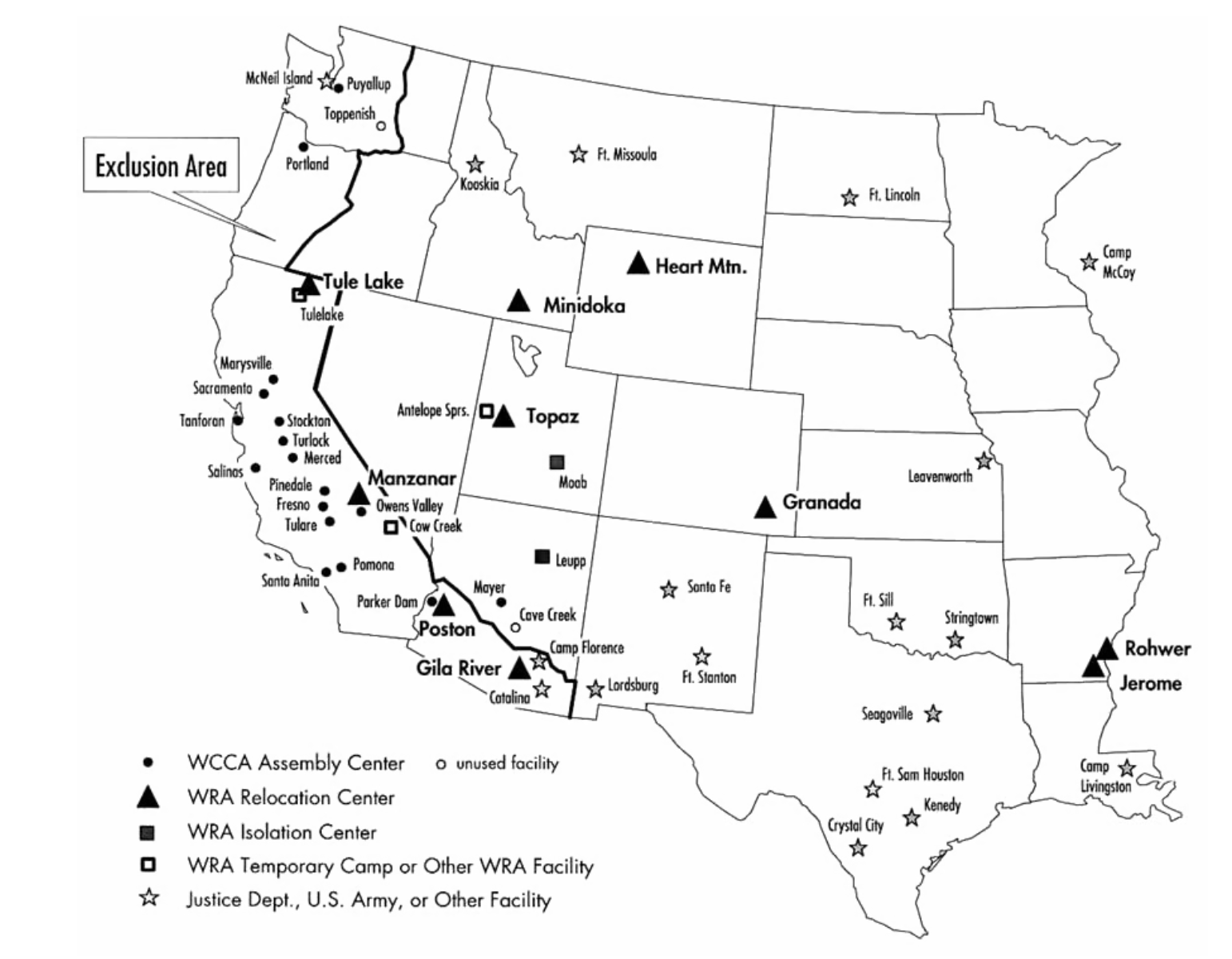 WWII Japanese Internment Camp Sites